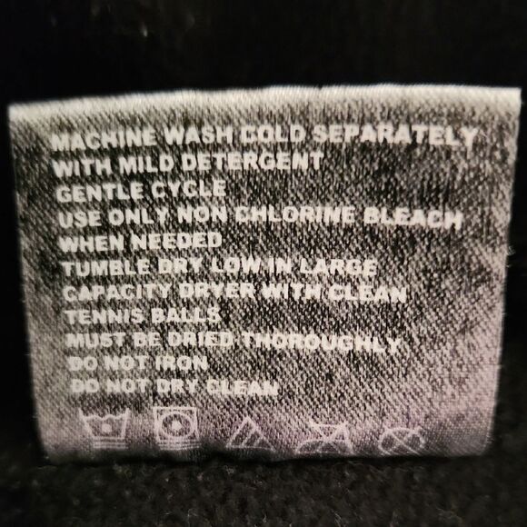 Black Puffer Jacket Girls Size 14 with Faux Fur Hood By Hawke & Co. - Picture 8 of 8